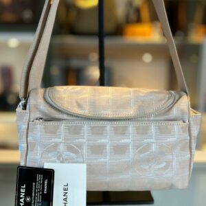 chanel Travel line Beige Nylon Shoulder Bag