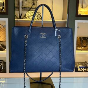 chanel cc shopper tote bag