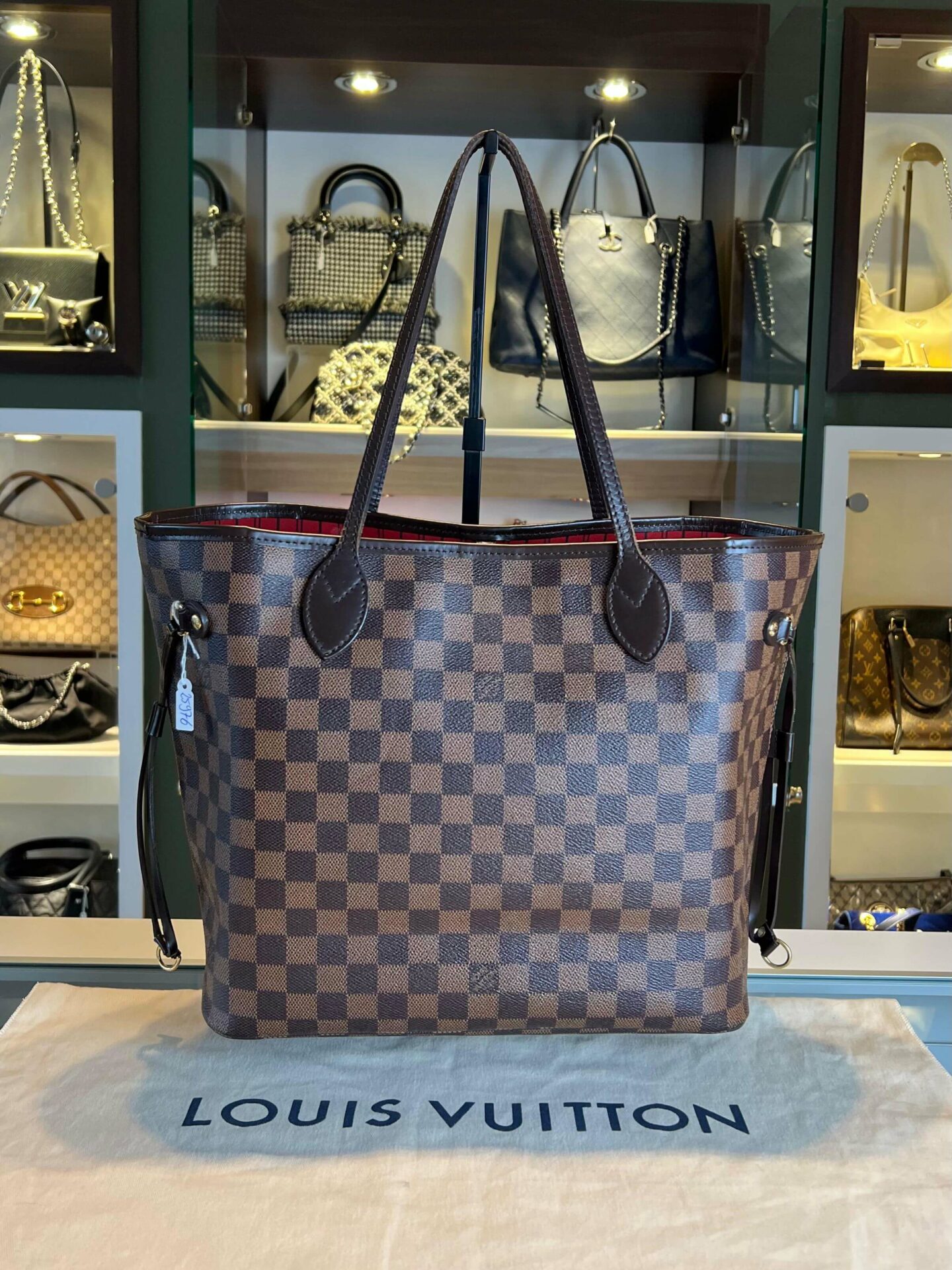 louis vuitton neverfull mm damier ebene