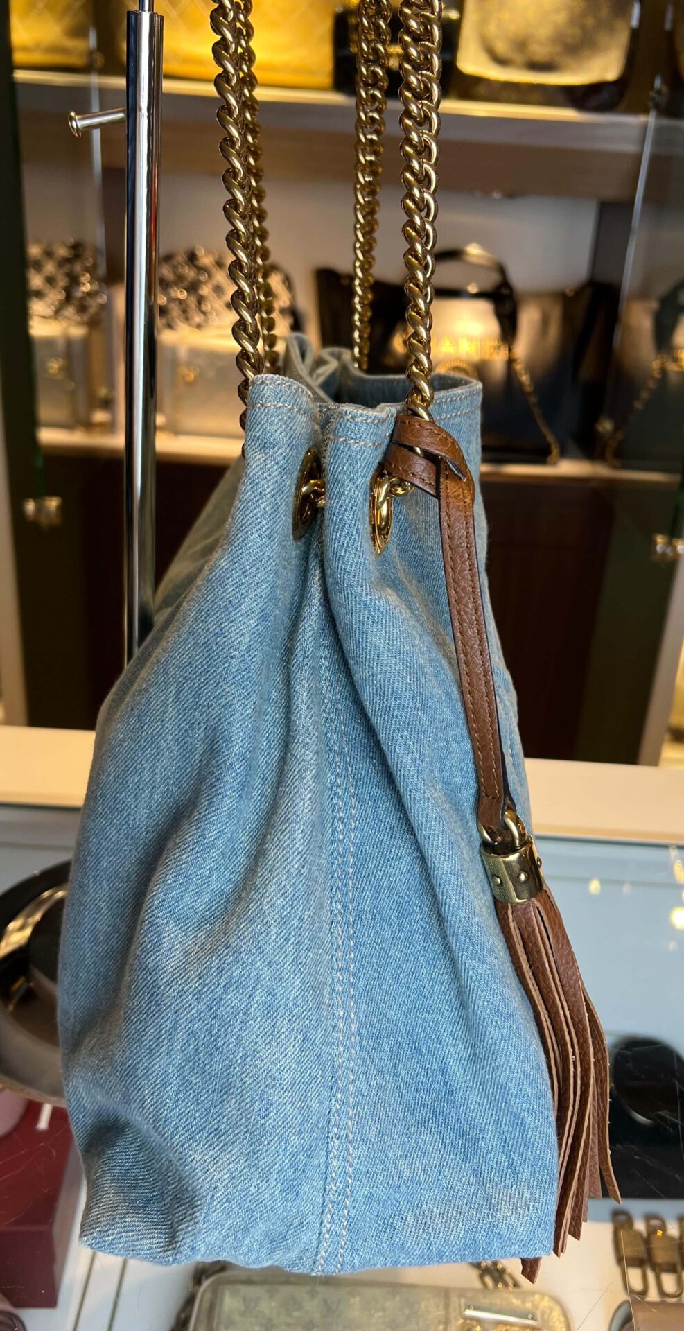 Gucci Soho Tote Bag Denim Medium - Afbeelding 18