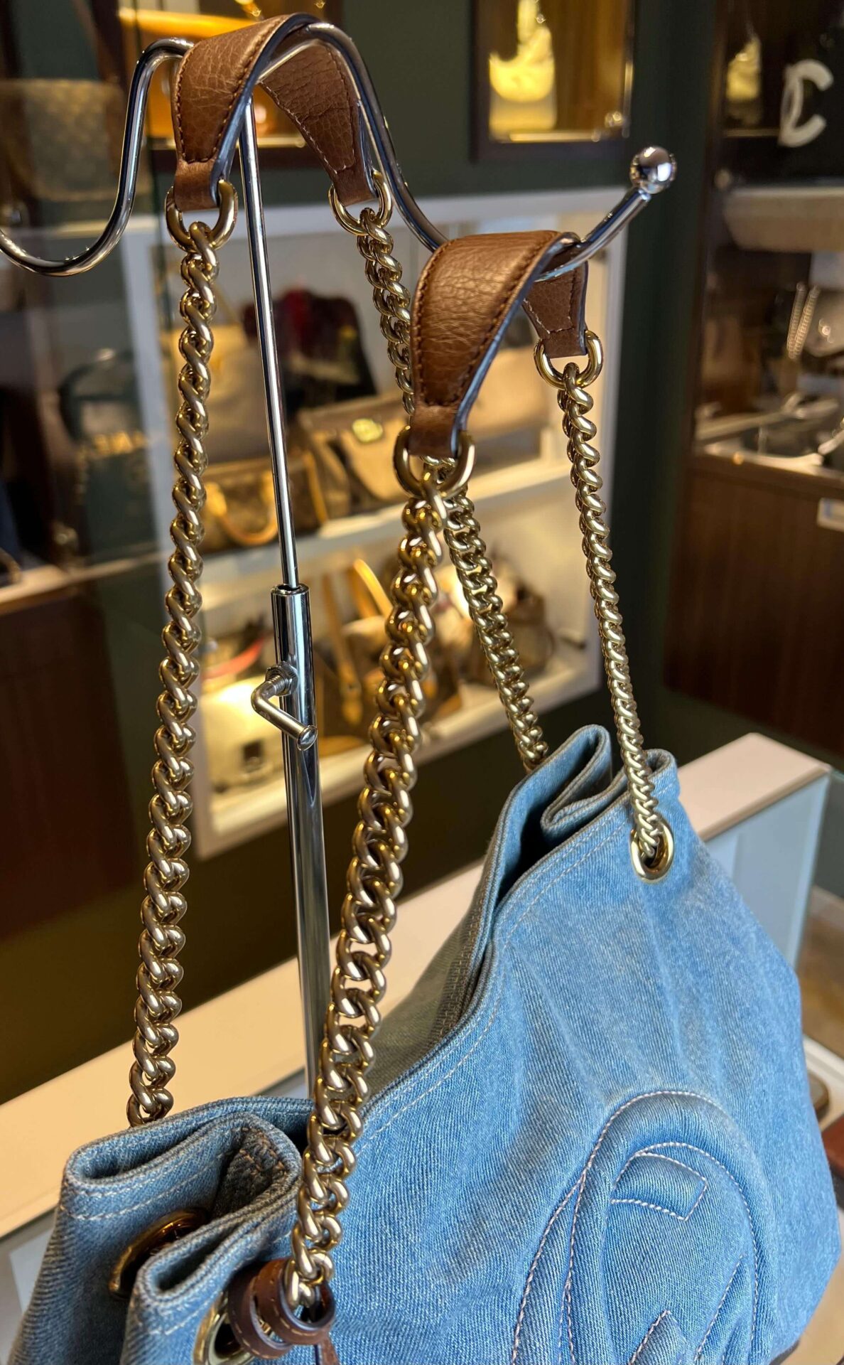 Gucci Soho Tote Bag Denim Medium - Afbeelding 7