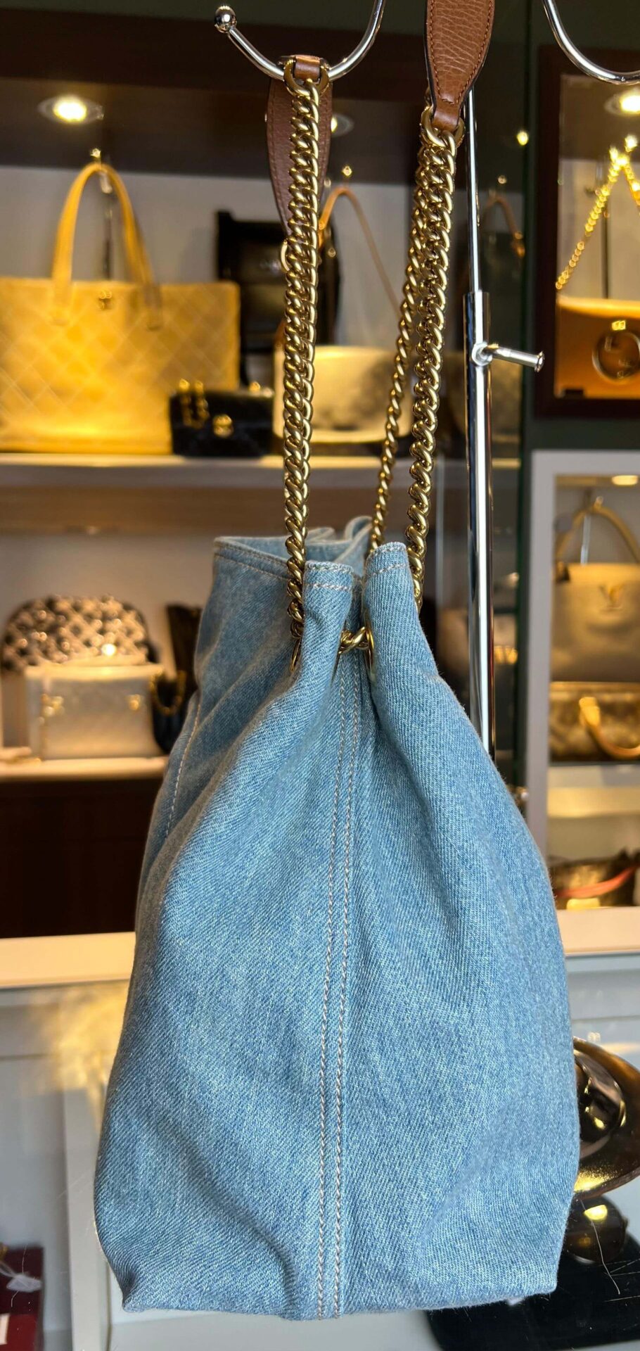 Gucci Soho Tote Bag Denim Medium - Afbeelding 17