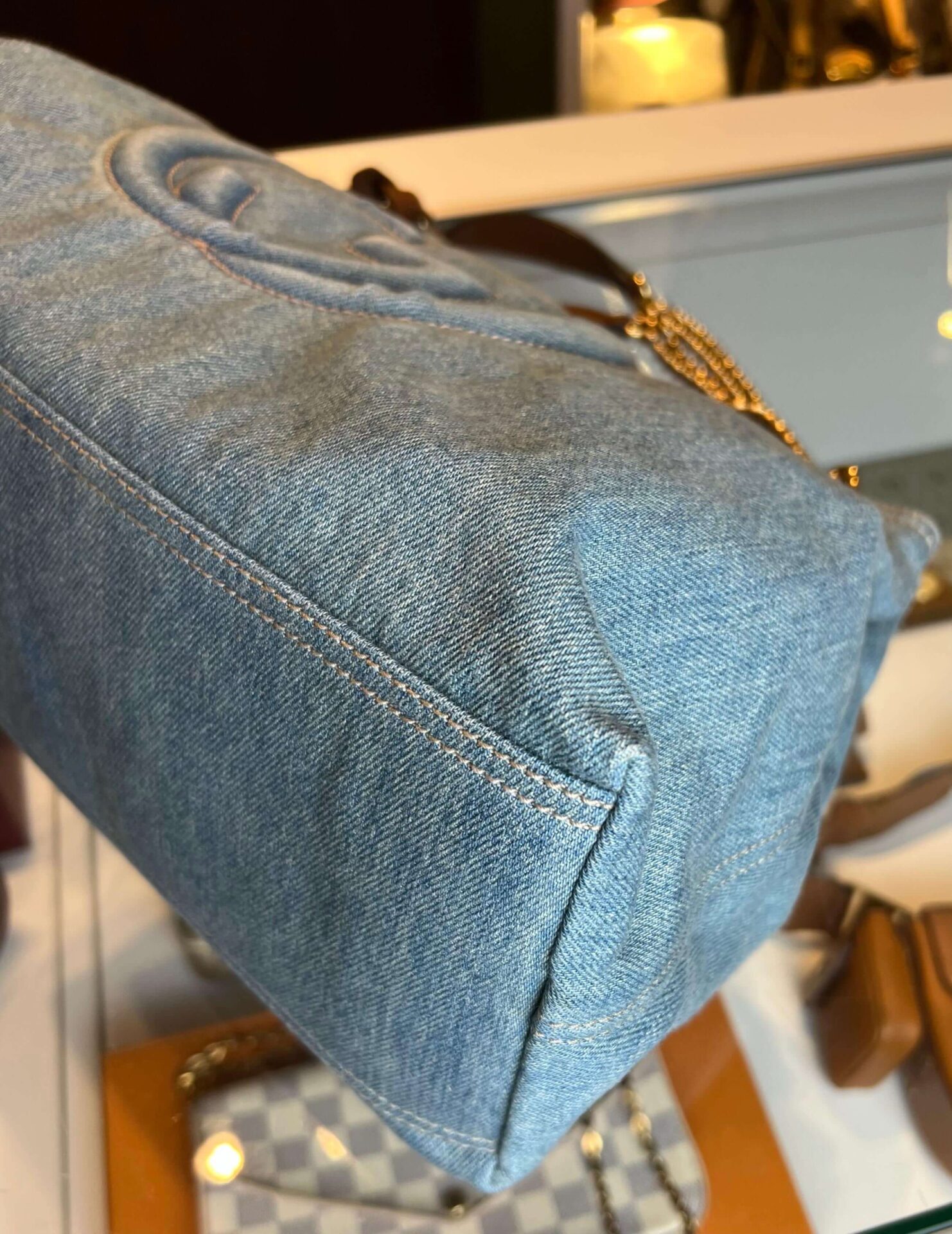 Gucci Soho Tote Bag Denim Medium - Afbeelding 15