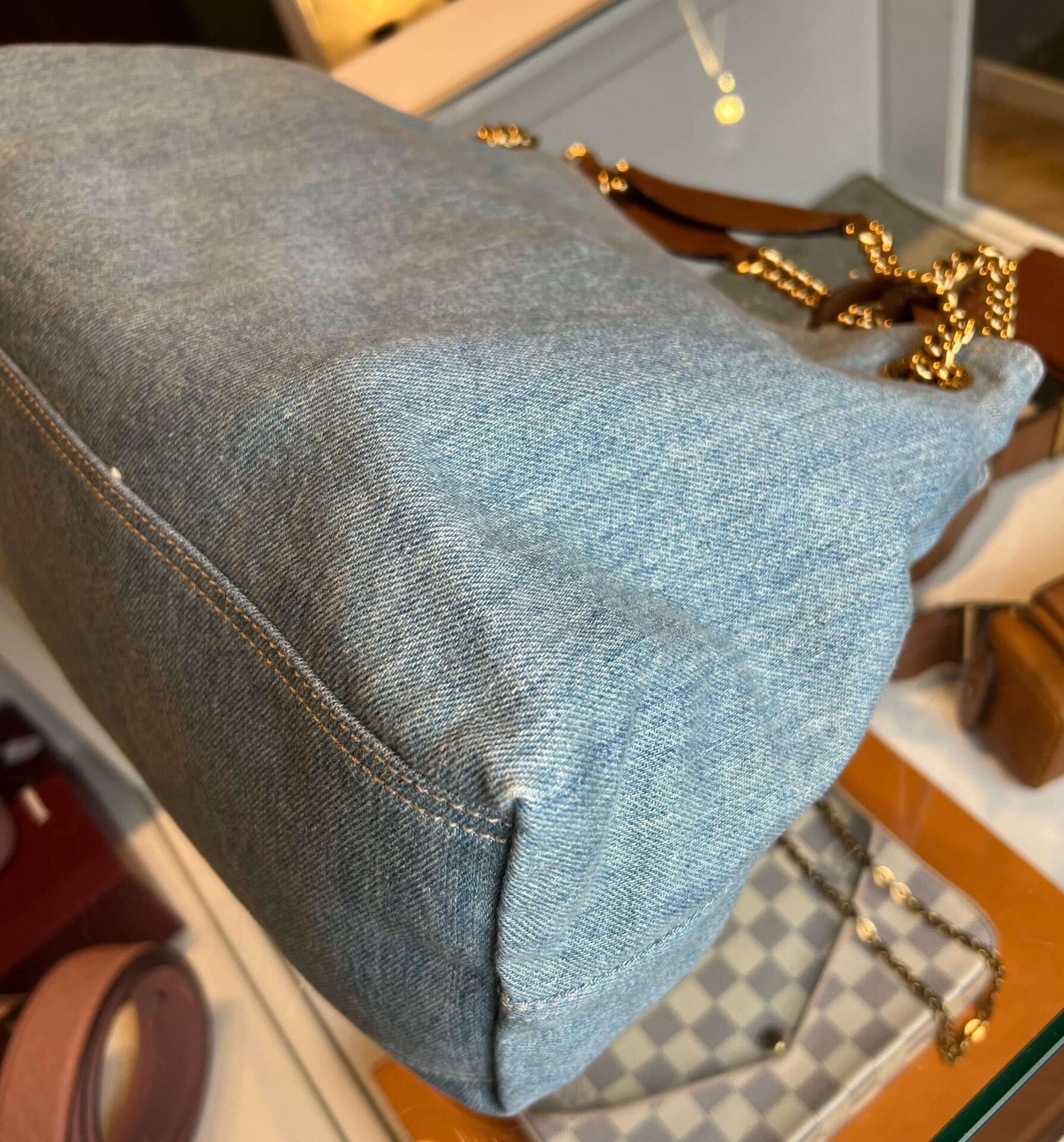 Gucci Soho Tote Bag Denim Medium - Afbeelding 13