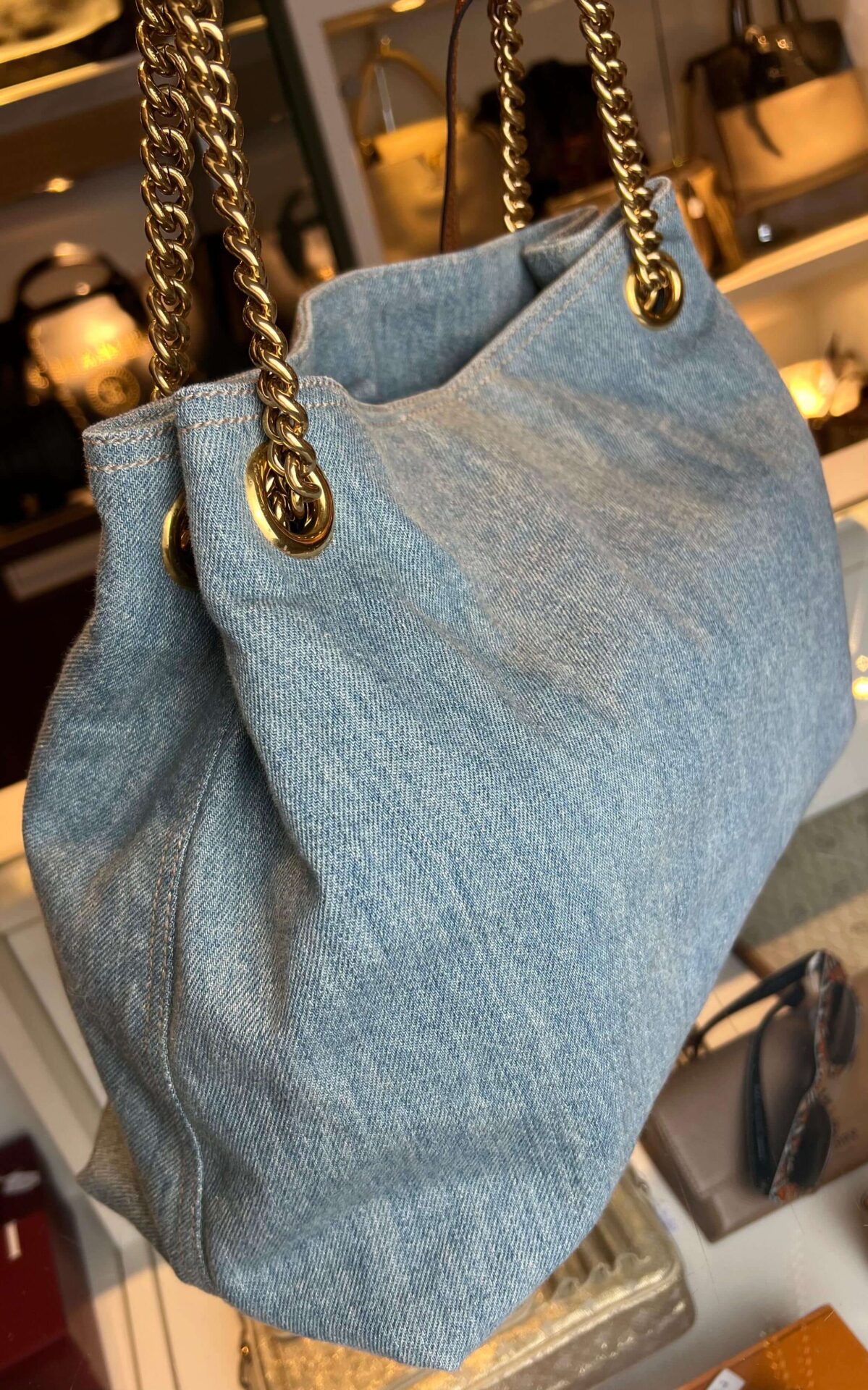 Gucci Soho Tote Bag Denim Medium - Afbeelding 11