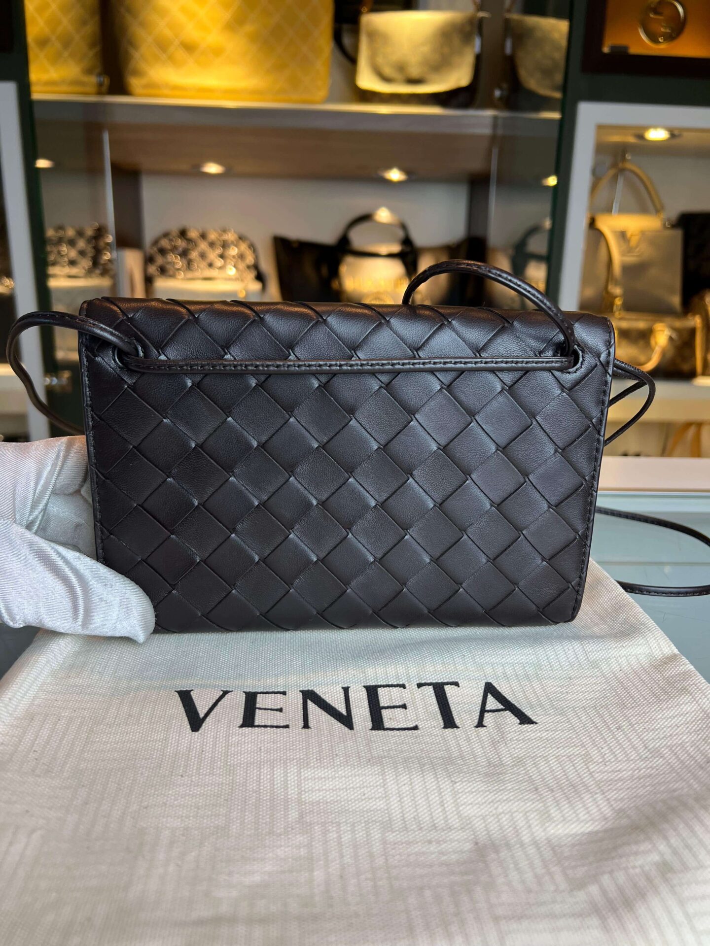 Bottega Veneta Andiamo Pouch Fondant - Afbeelding 9