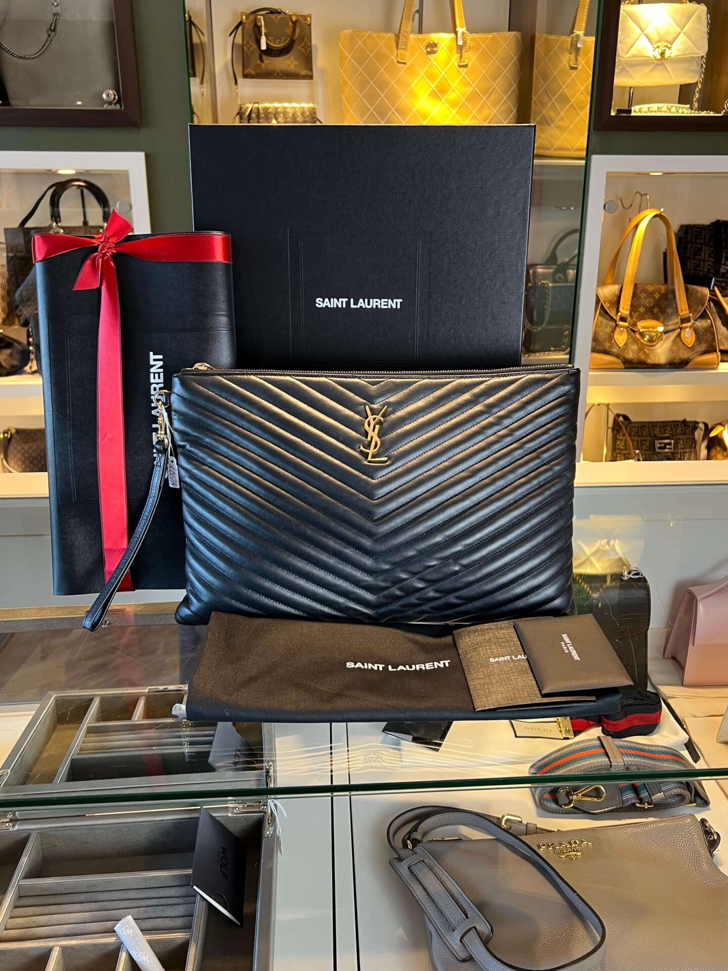Yves Saint Laurent Cassandre Matelassé pouch