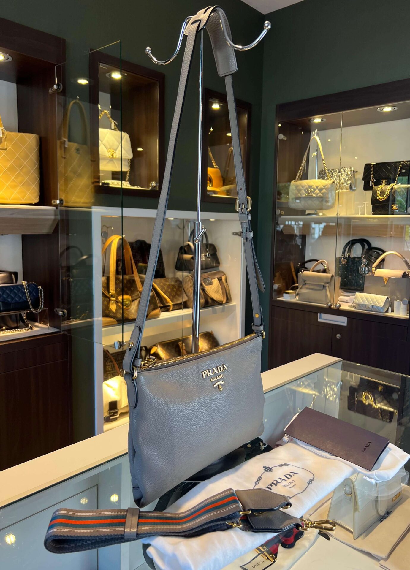 Prada Vitello Daino crossbody tas - Afbeelding 7