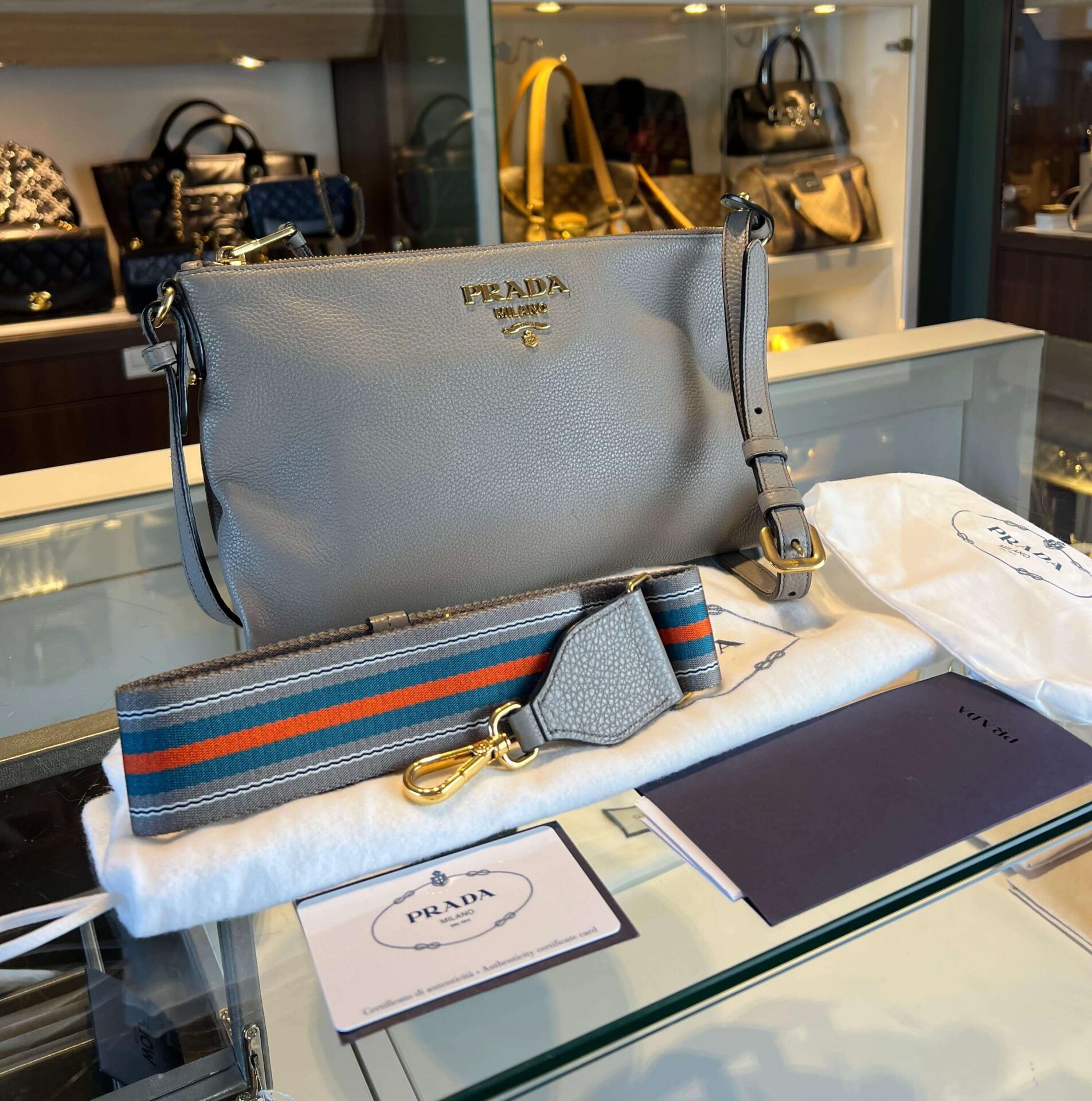 Prada Vitello Daino crossbody tas - Afbeelding 3