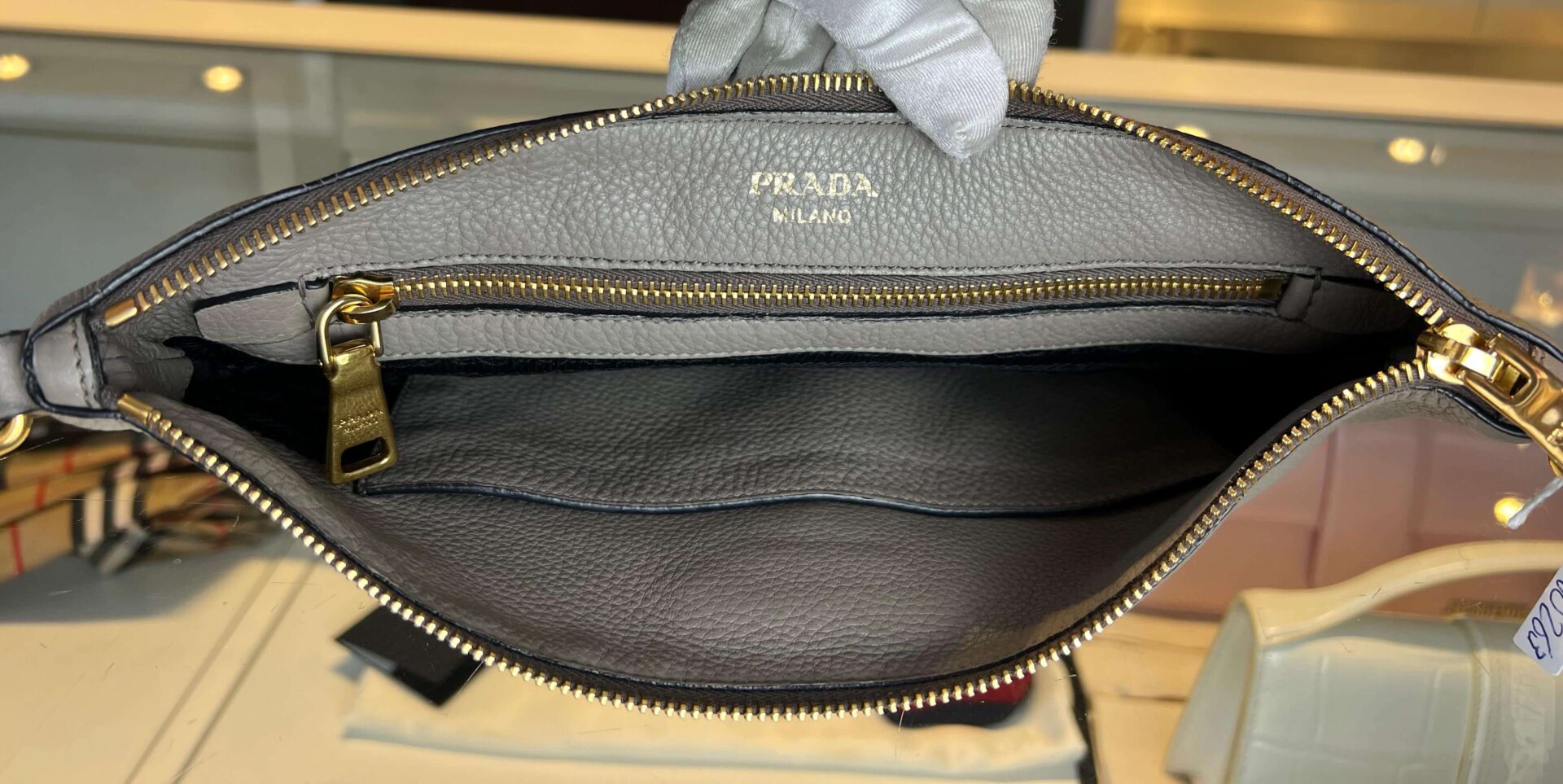 Prada Vitello Daino crossbody tas - Afbeelding 12