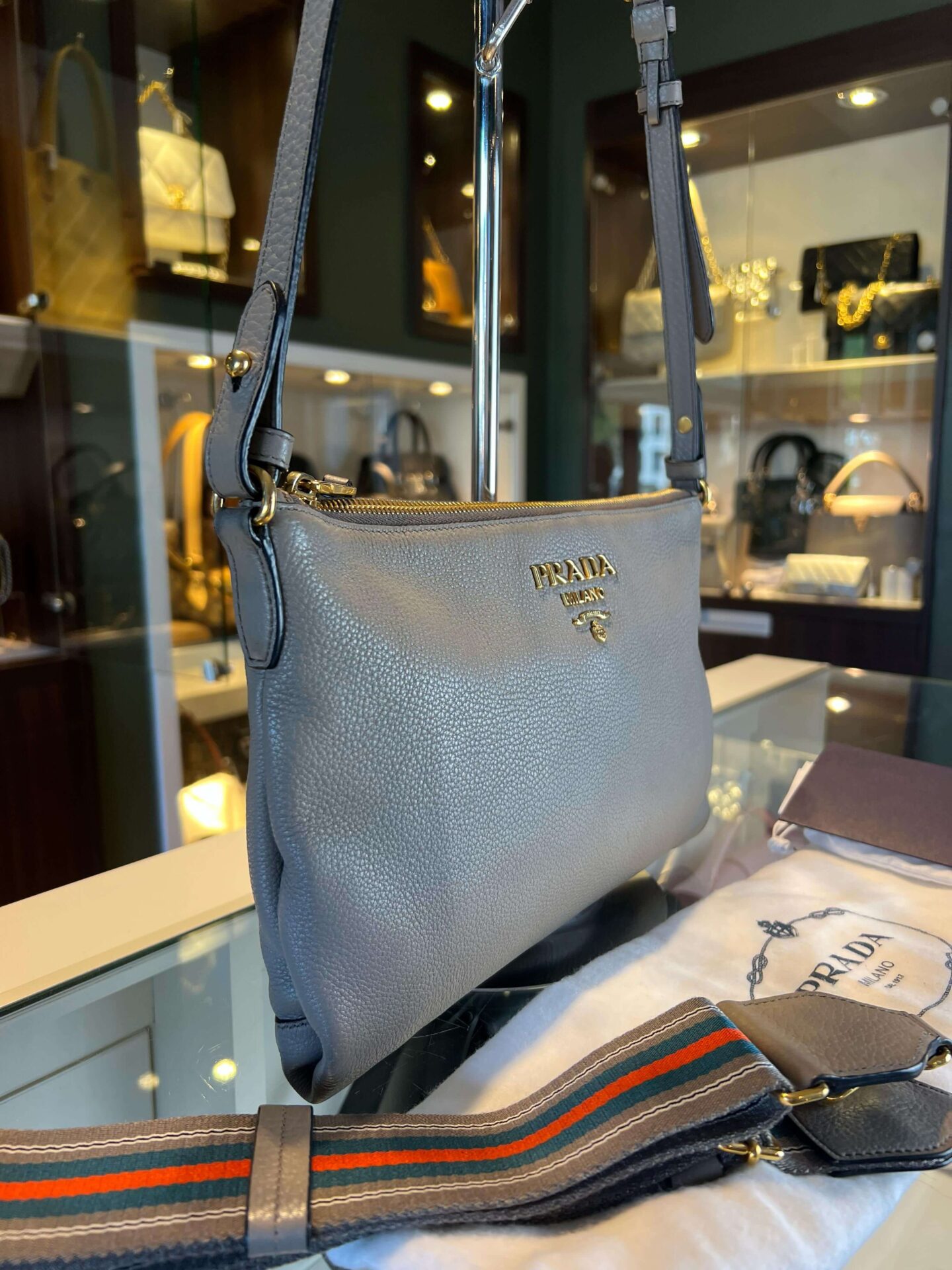 Prada Vitello Daino crossbody tas - Afbeelding 6