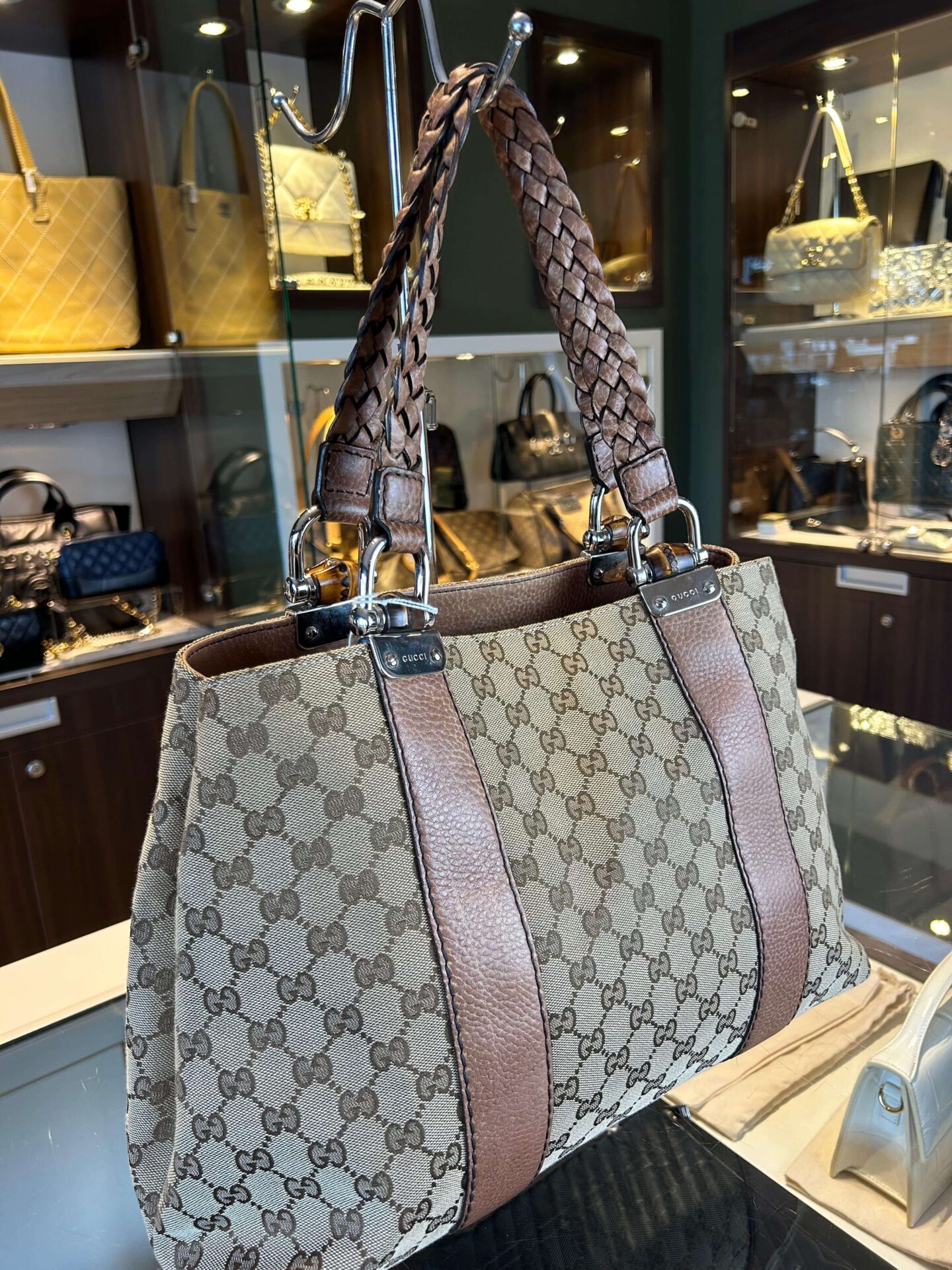 Gucci GG Canvas Bamboo Libeccio tote bag - Afbeelding 5