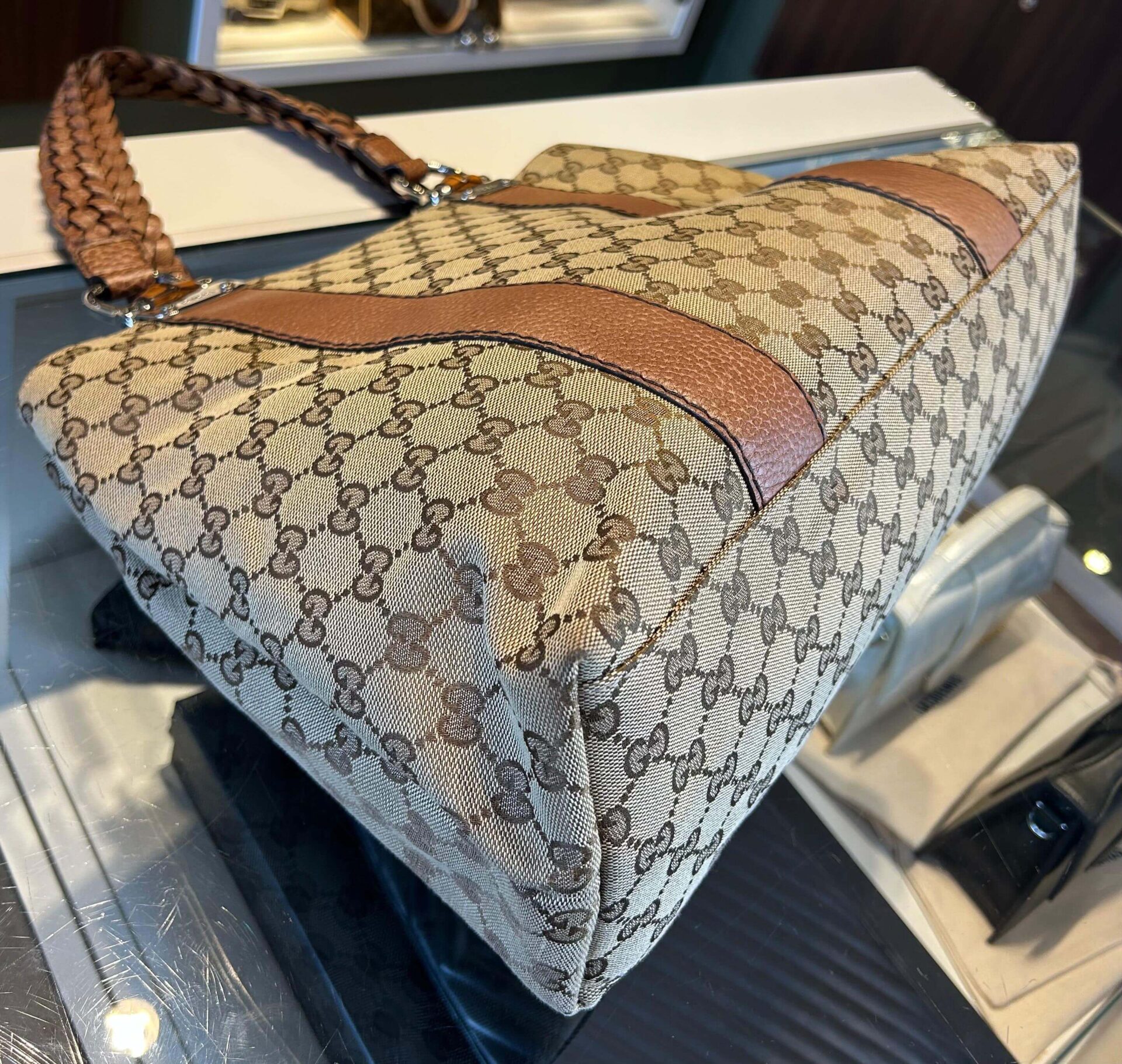 Gucci GG Canvas Bamboo Libeccio tote bag - Afbeelding 13