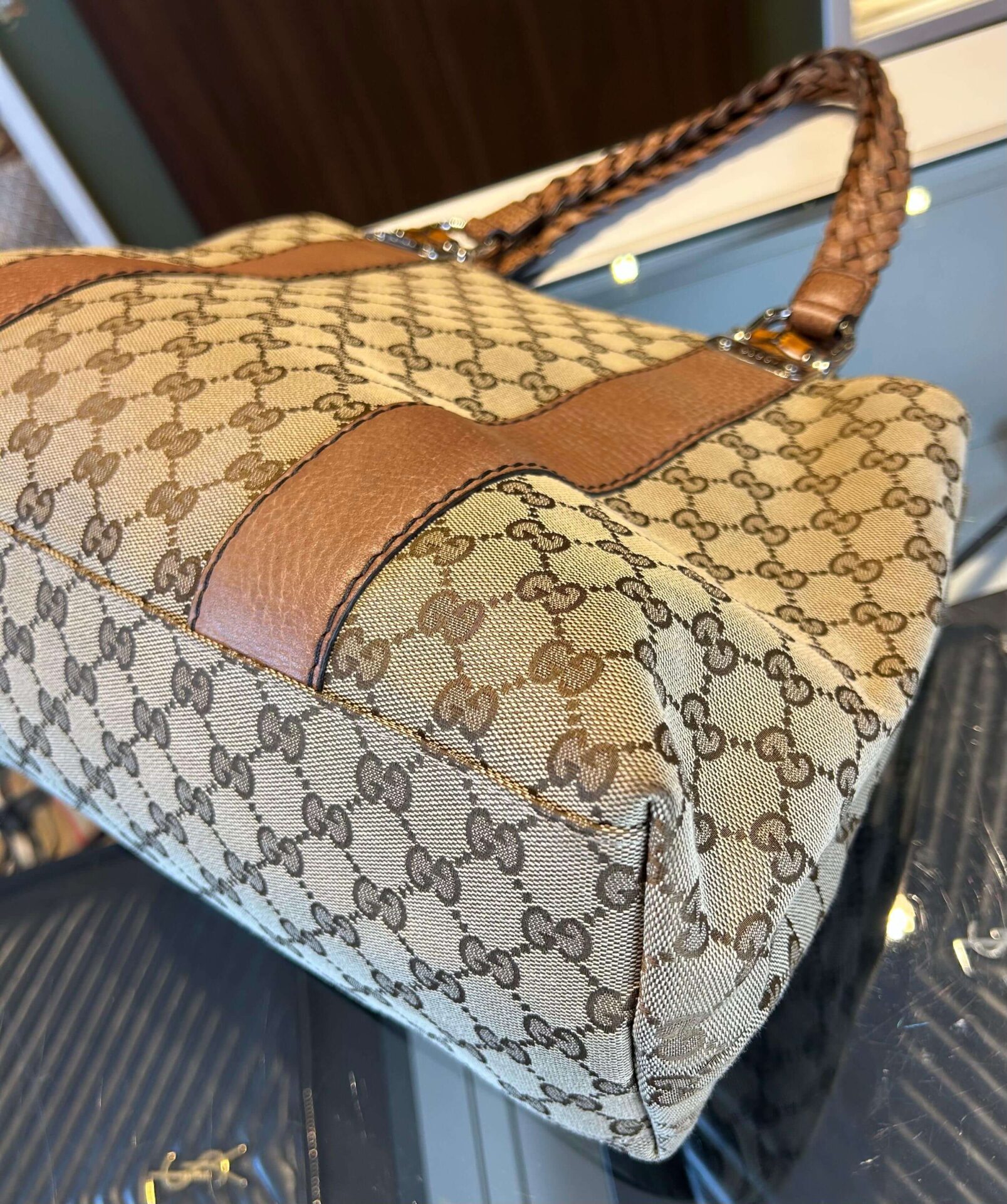 Gucci GG Canvas Bamboo Libeccio tote bag - Afbeelding 12