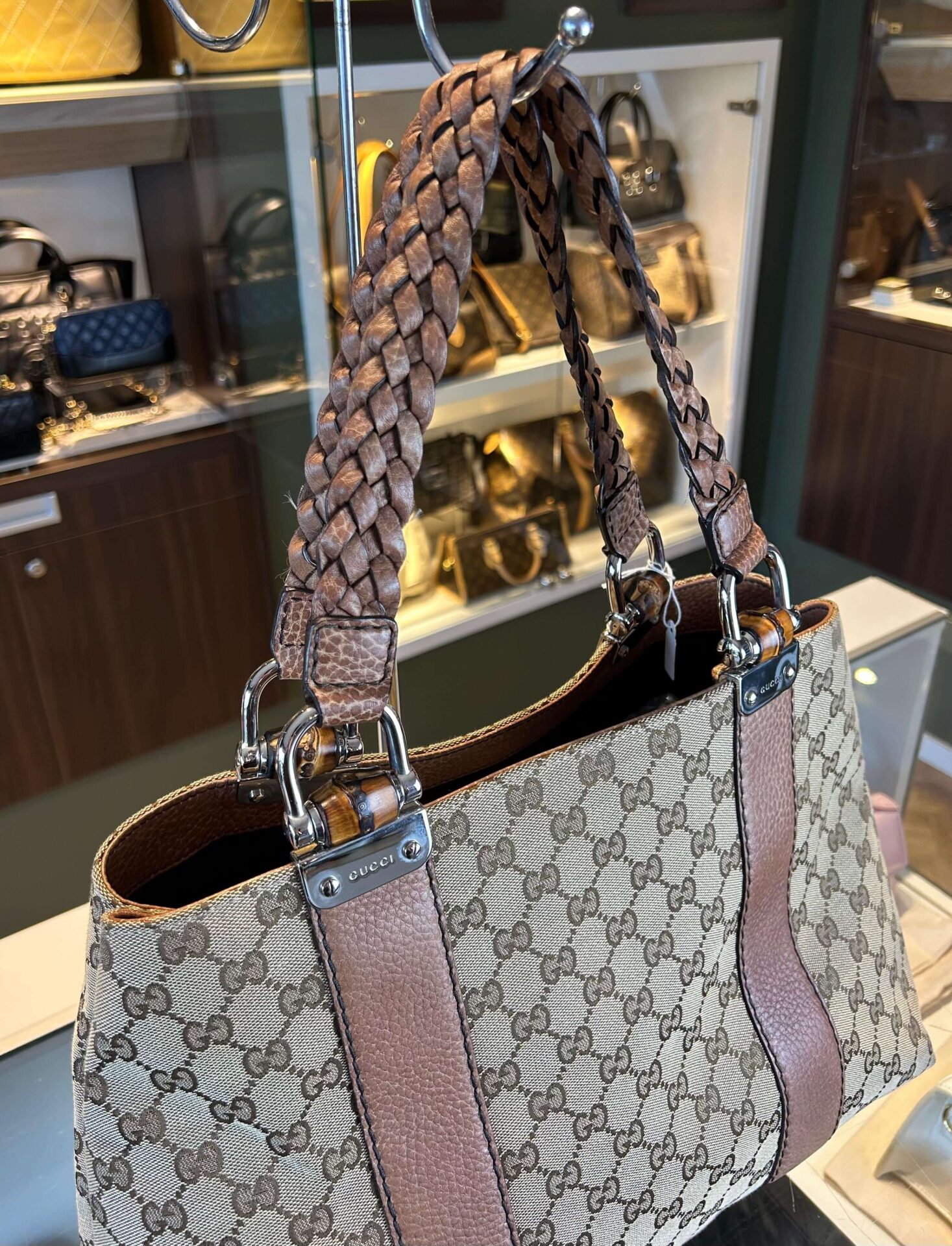 Gucci GG Canvas Bamboo Libeccio tote bag - Afbeelding 4