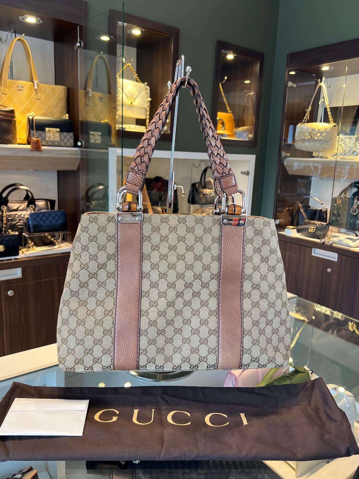 Gucci GG Canvas Bamboo Libeccio tote bag