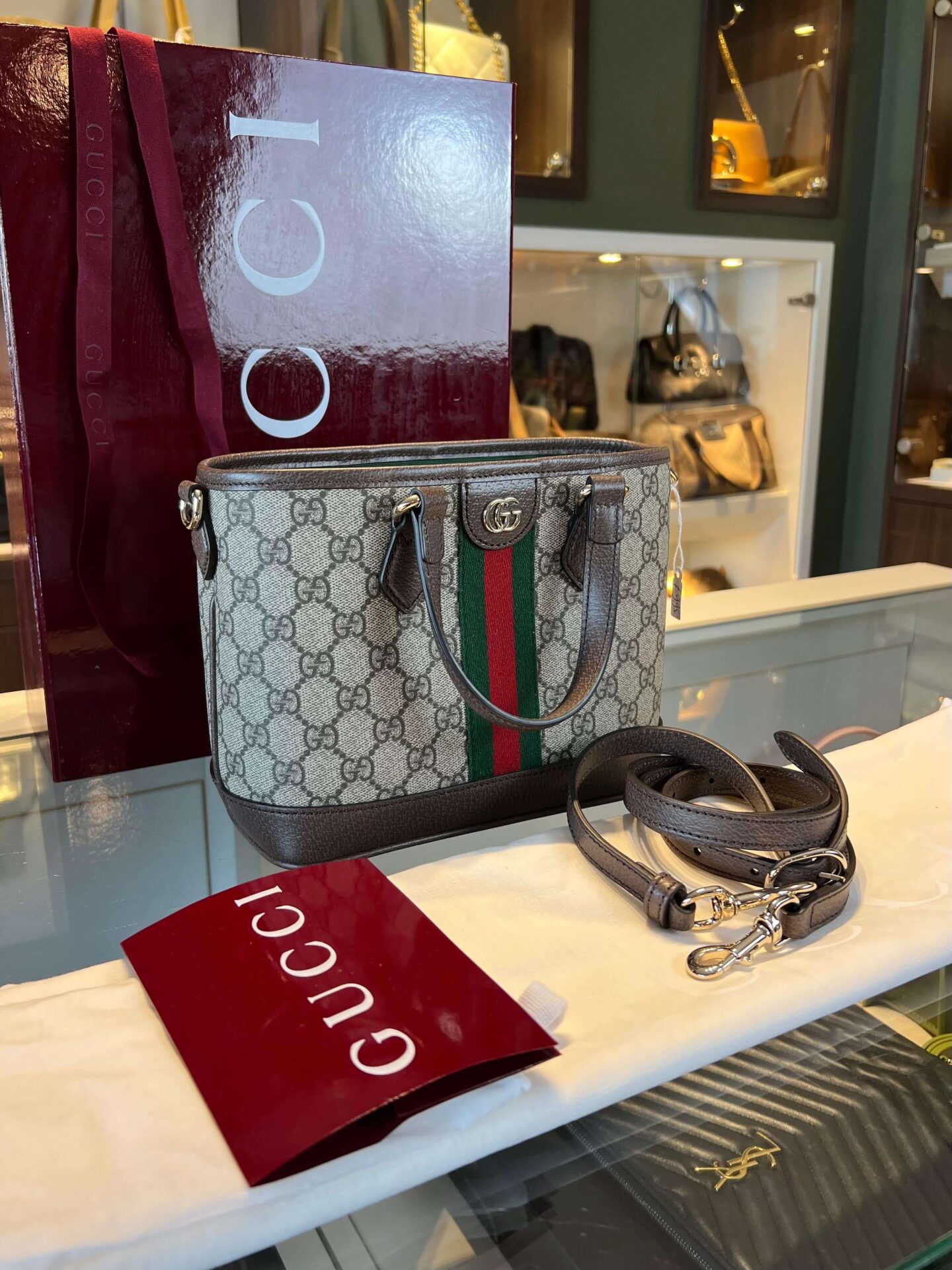 Gucci Ophidia Small Tote Bag - Afbeelding 4
