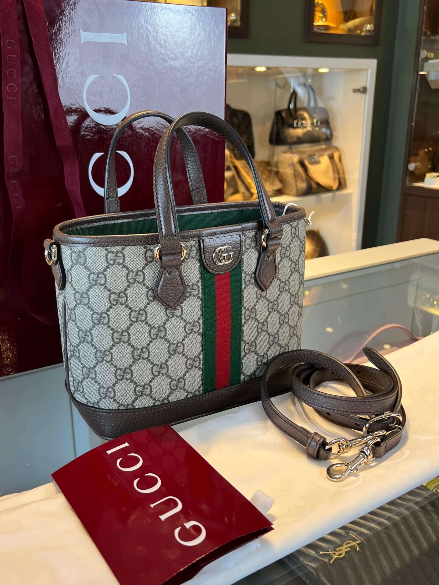 Gucci Ophidia Small Tote Bag - Afbeelding 3
