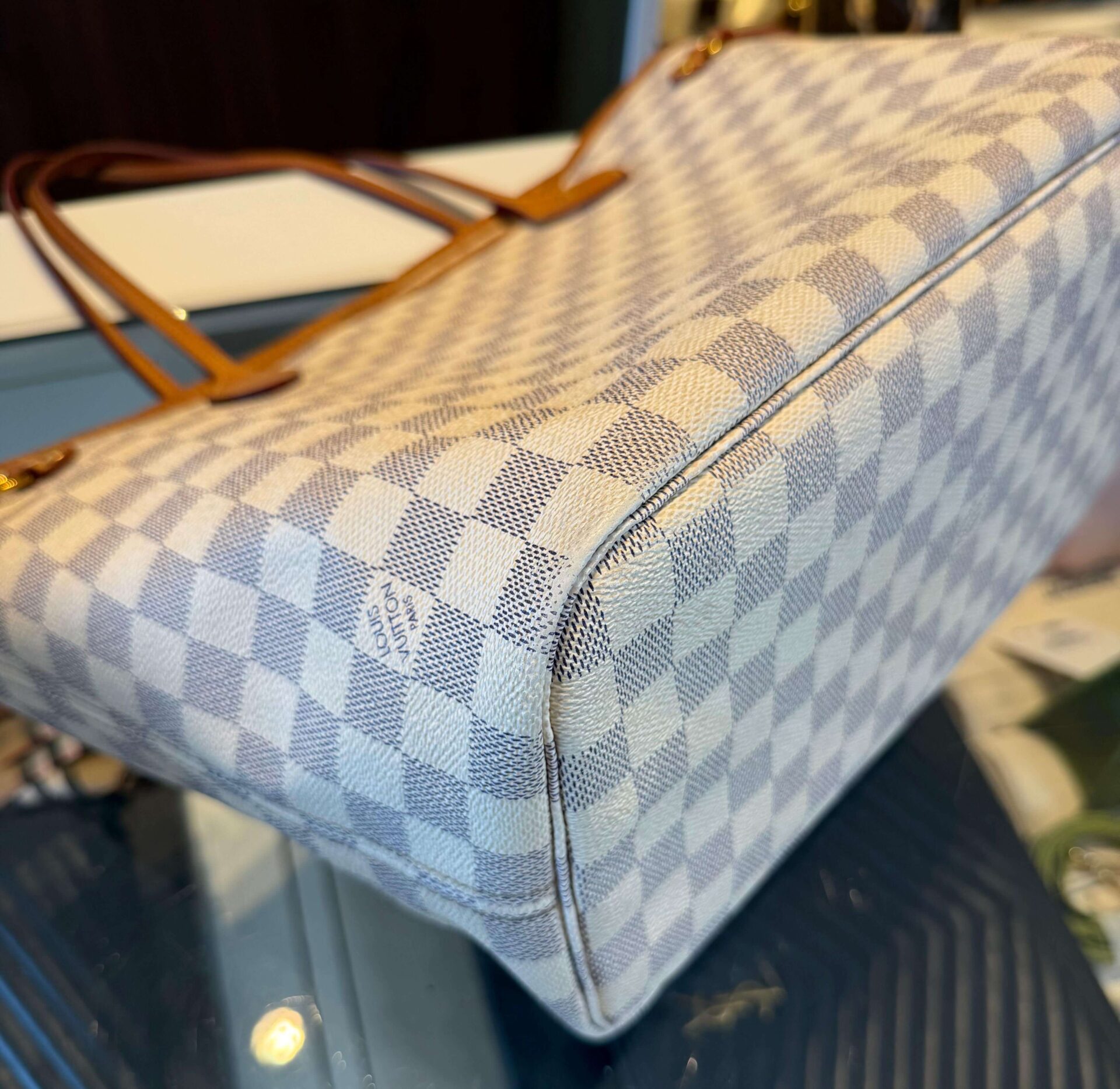 Louis Vuitton Neverfull MM Damier Azur - Afbeelding 12