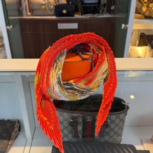 Hermès Salzburg plissé scarf