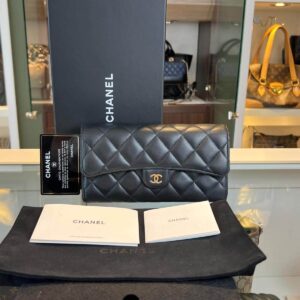 chanel classic long wallet