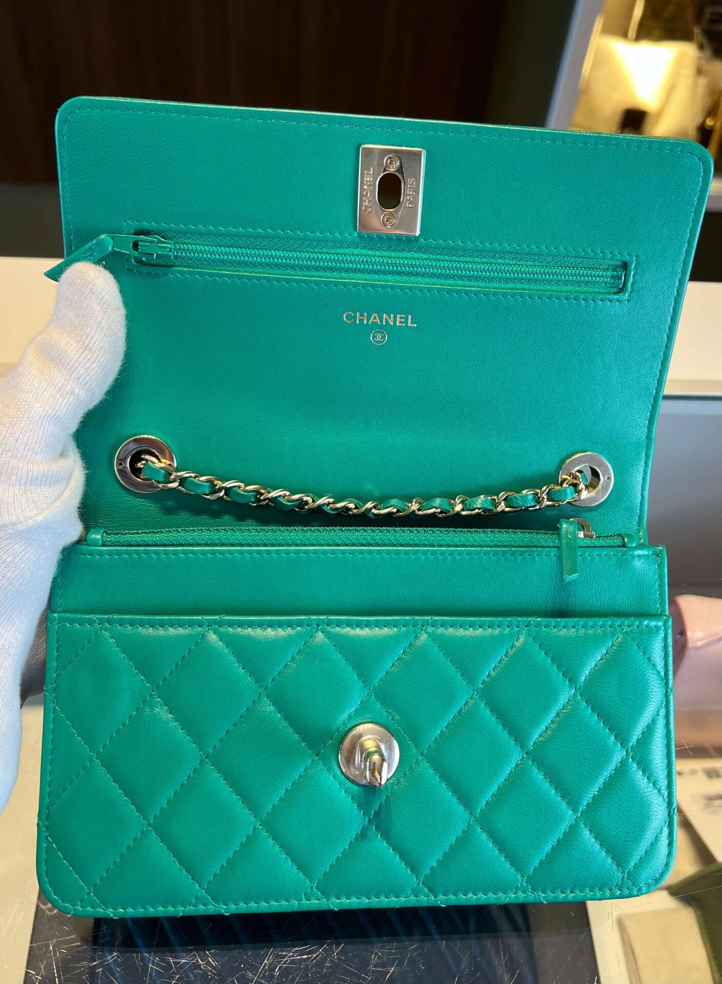 Chanel Trendy CC Wallet On Chain - Afbeelding 7
