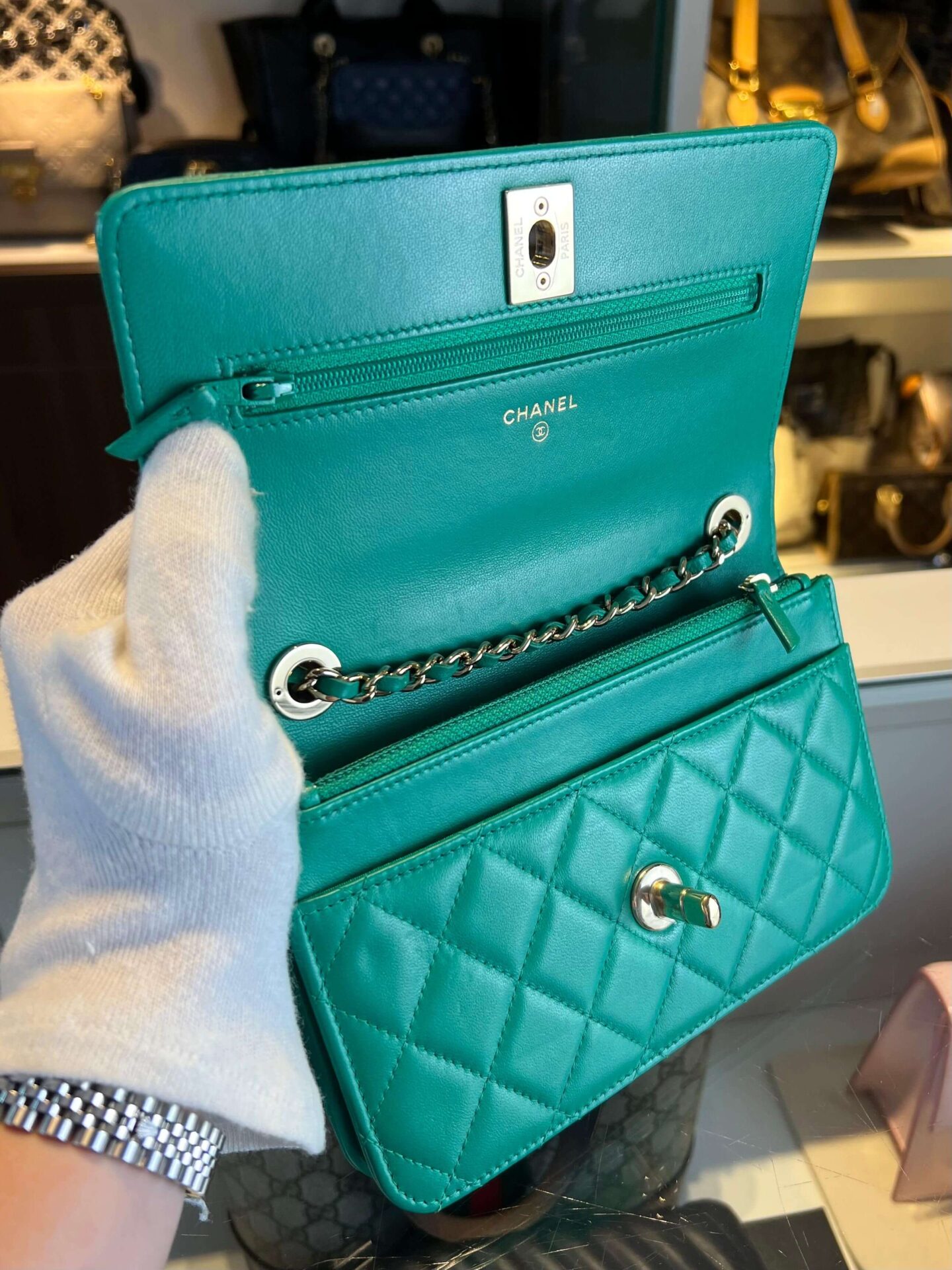 Chanel Trendy CC Wallet On Chain - Afbeelding 8