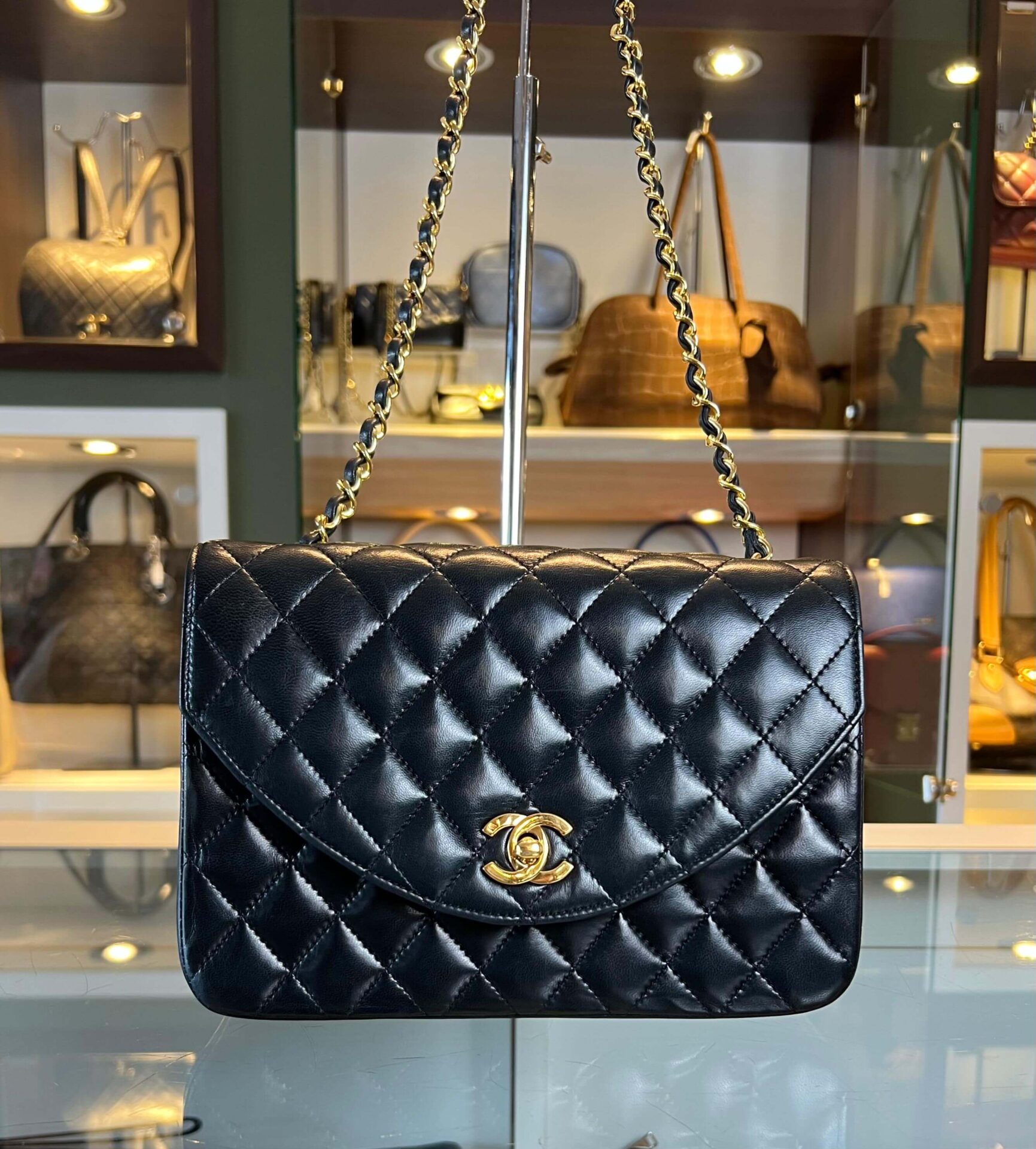 chanel half moon flap bag