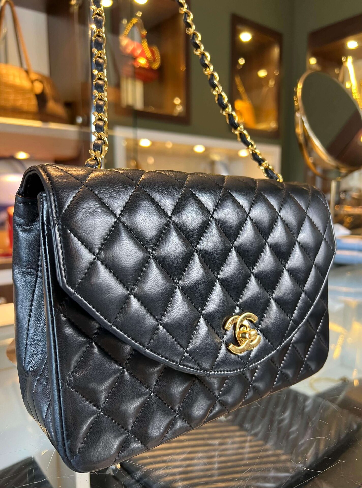 chanel half moon flap bag