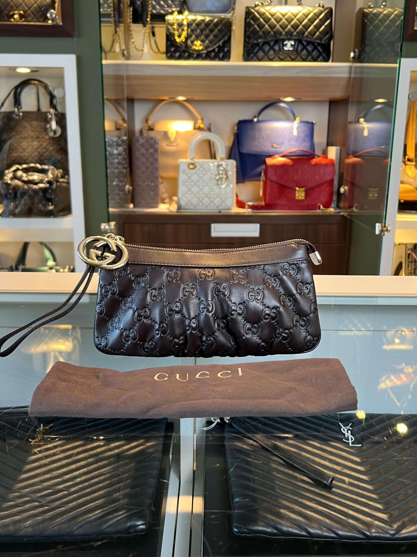 Gucci Guccissima pouch
