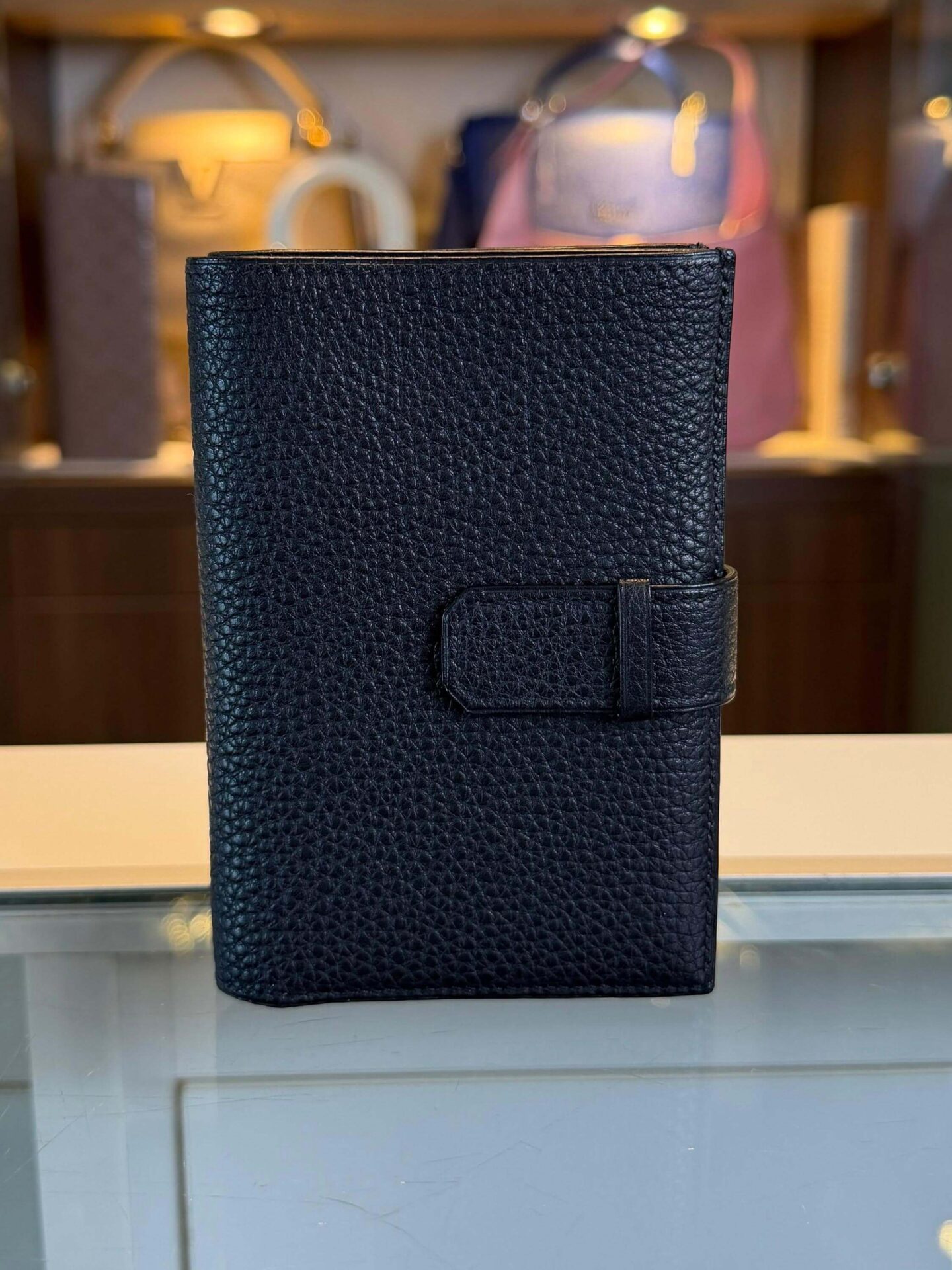 HERMÈS Bearn Compact Wallet Black