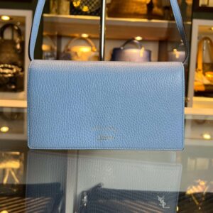 Gucci Dollar Calfskin Swing Wallet on Strap