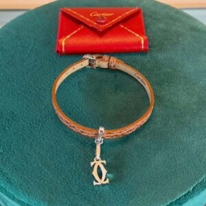 Cartier Double C leather bracelet