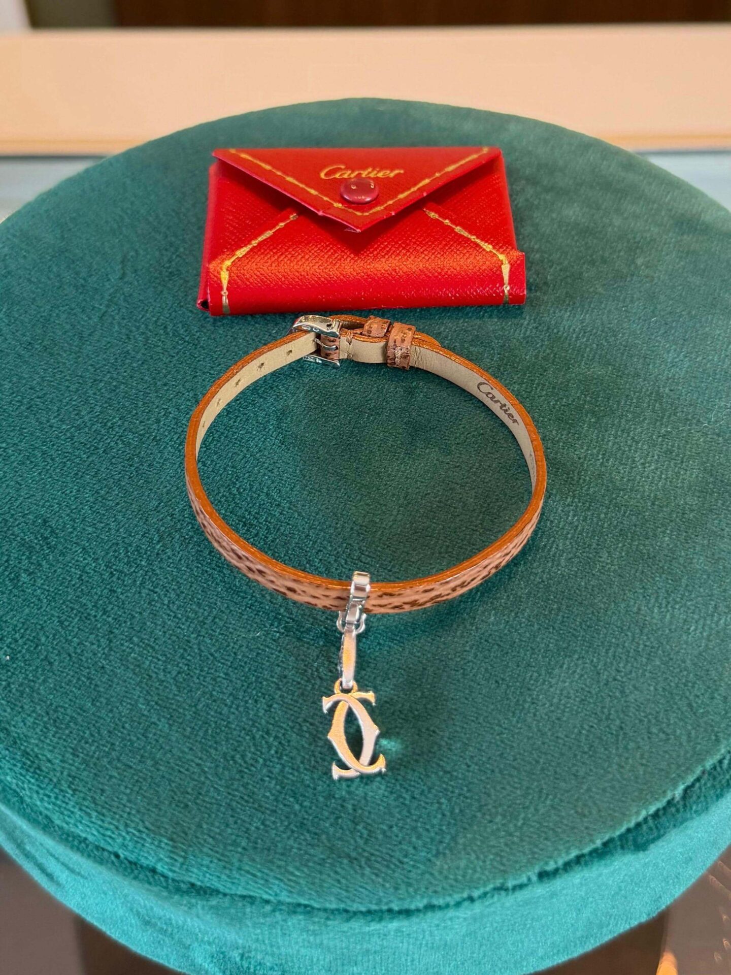 Cartier Double C leather bracelet