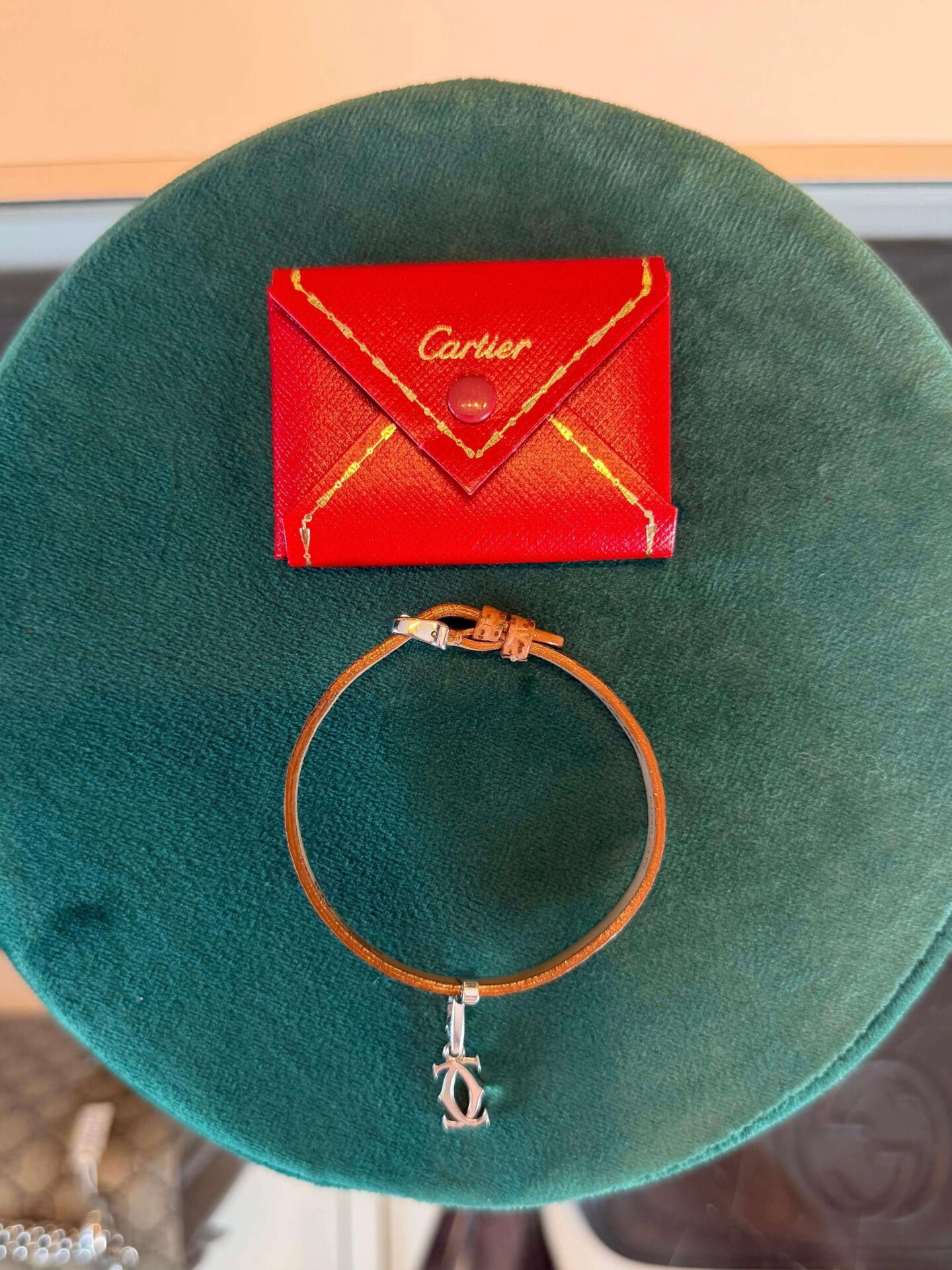 Cartier Double C leather bracelet, whitegold 18k - Afbeelding 9