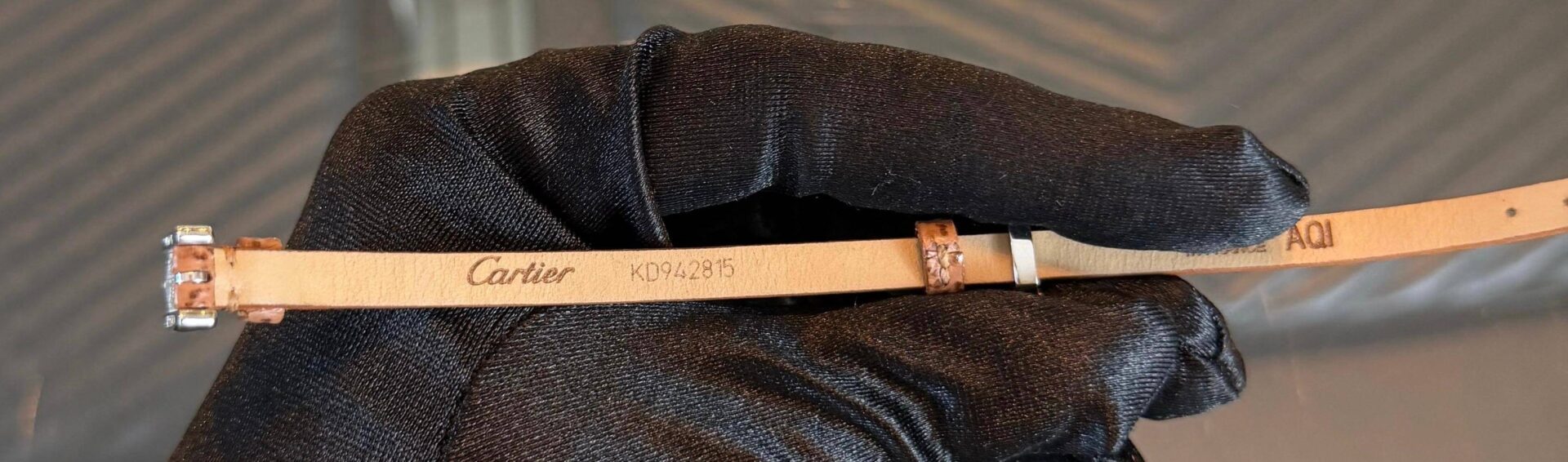 Cartier Double C leather bracelet, whitegold 18k - Afbeelding 8