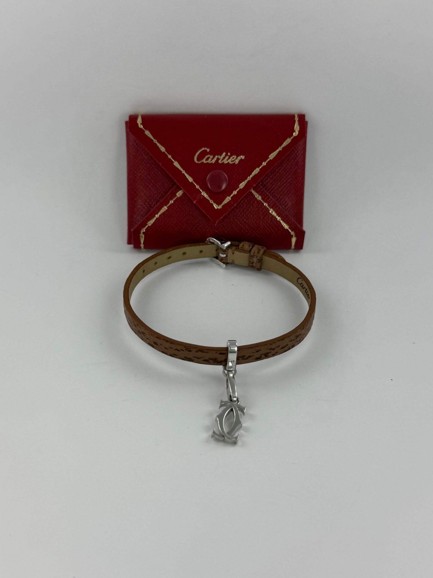 Cartier Double C leather bracelet, whitegold 18k - Afbeelding 4